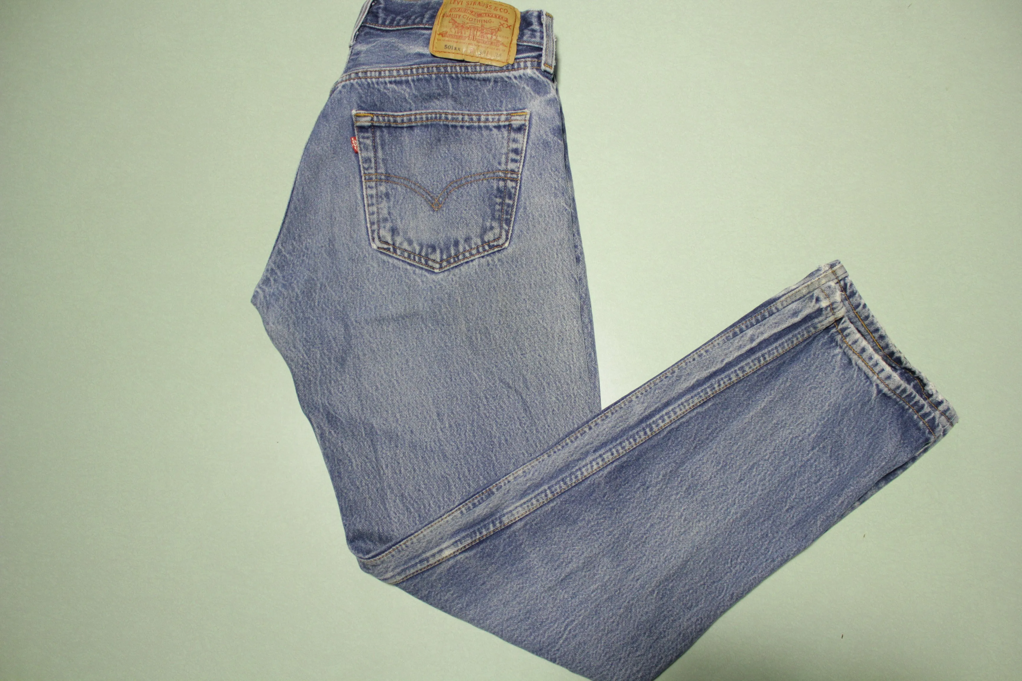 90s Levis 501 Button Fly Jeans. Vintage, Made in USA 501xx 32x30 Denim