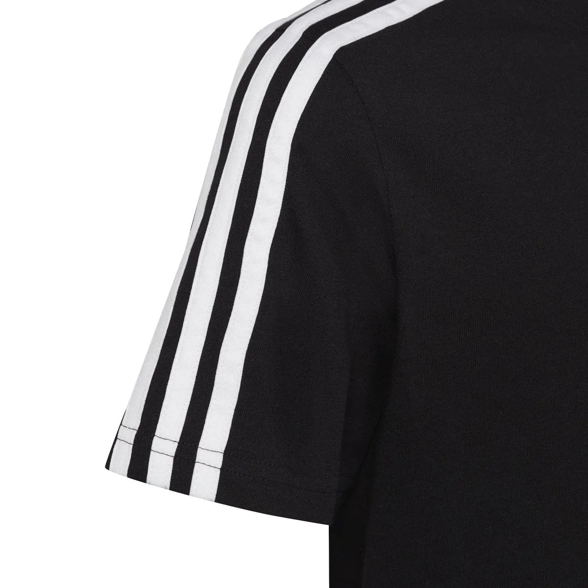 ADIDAS JUNIOR ESSENTIALS 3-STRIPES COTTON BLACK TEE