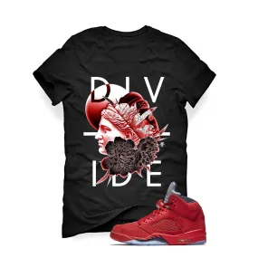 Air Jordan 5 University Red Black T (Divide)