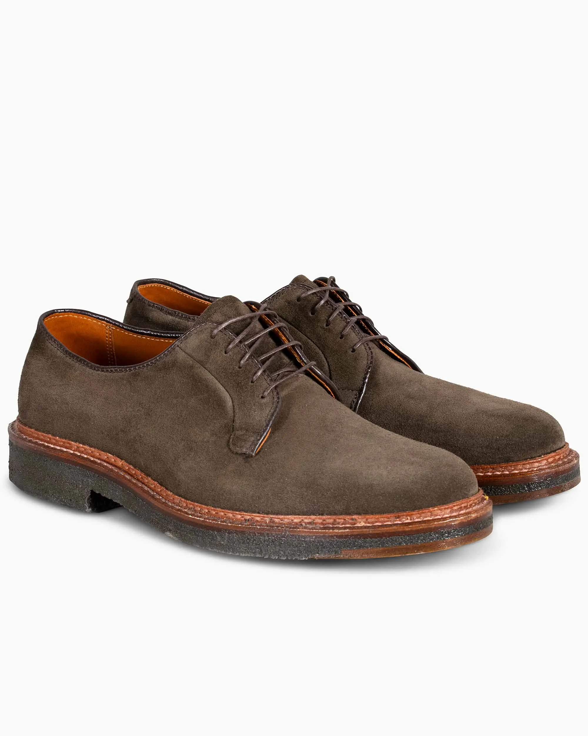 Alden Plain Toe Blucher Loden Suede G2402