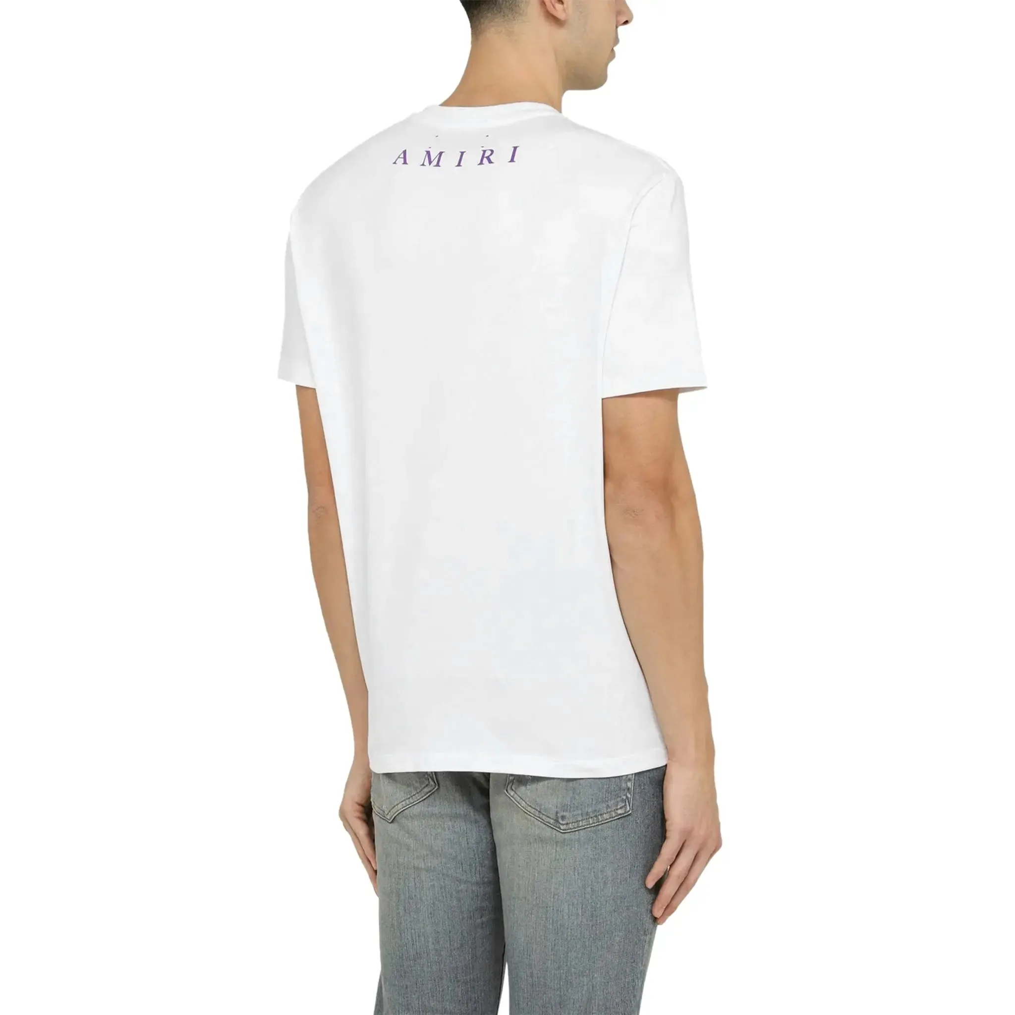 Amiri MA Pocket White Purple T Shirt