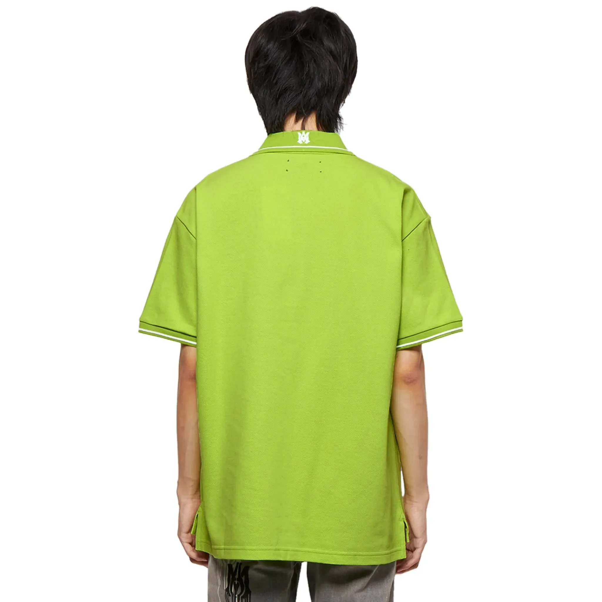 Amiri Solid Short Sleeve Green Polo Shirt