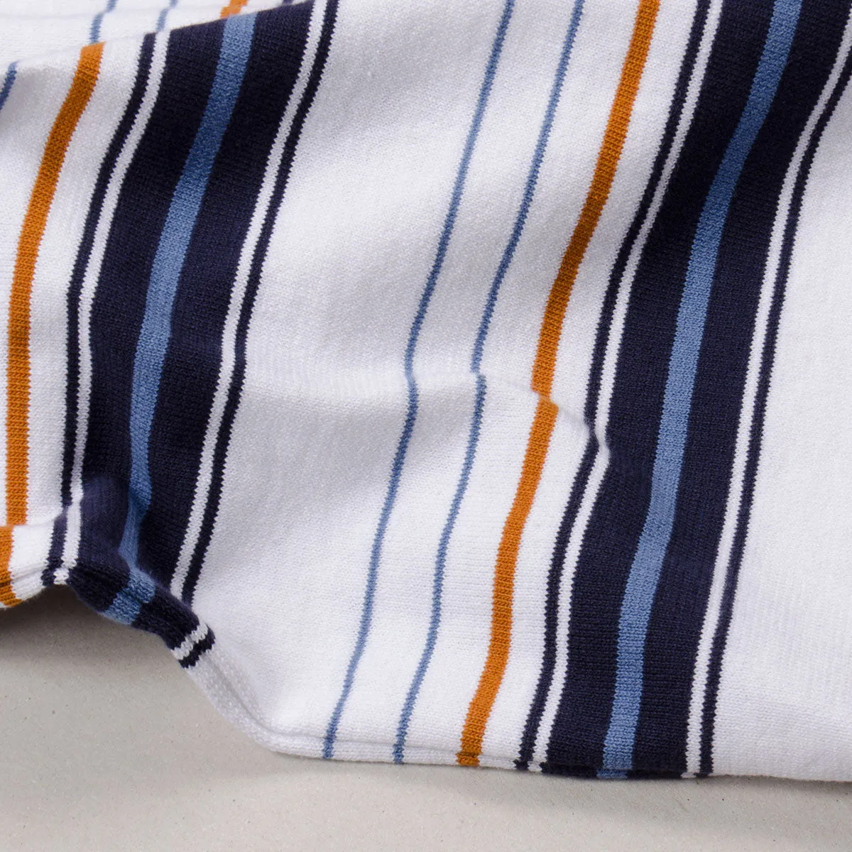 Arpenteur - Match T-shirt - White / Navy / Orange / Blue