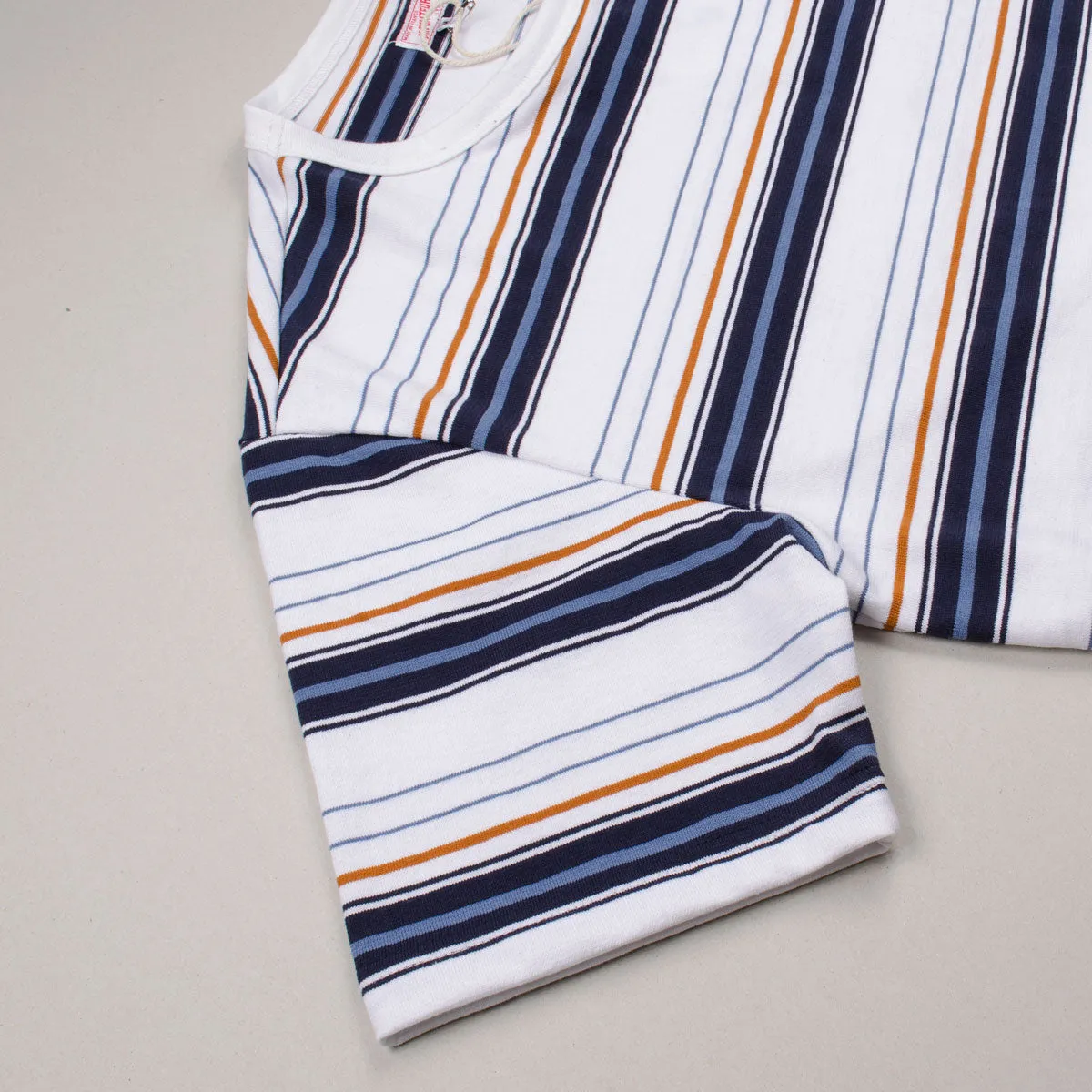 Arpenteur - Match T-shirt - White / Navy / Orange / Blue