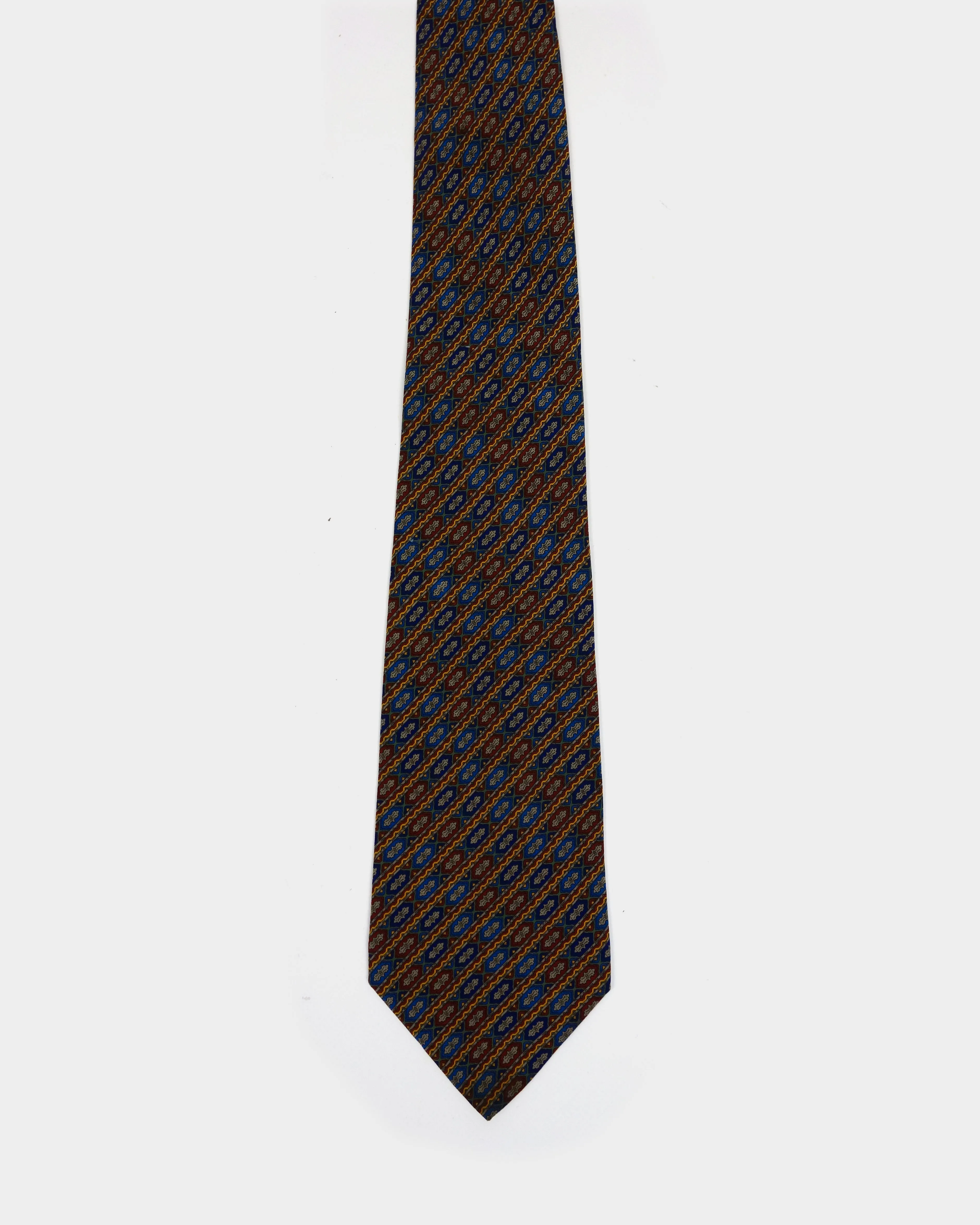 Balenciaga Multicolor Print Silk Tie 2000's