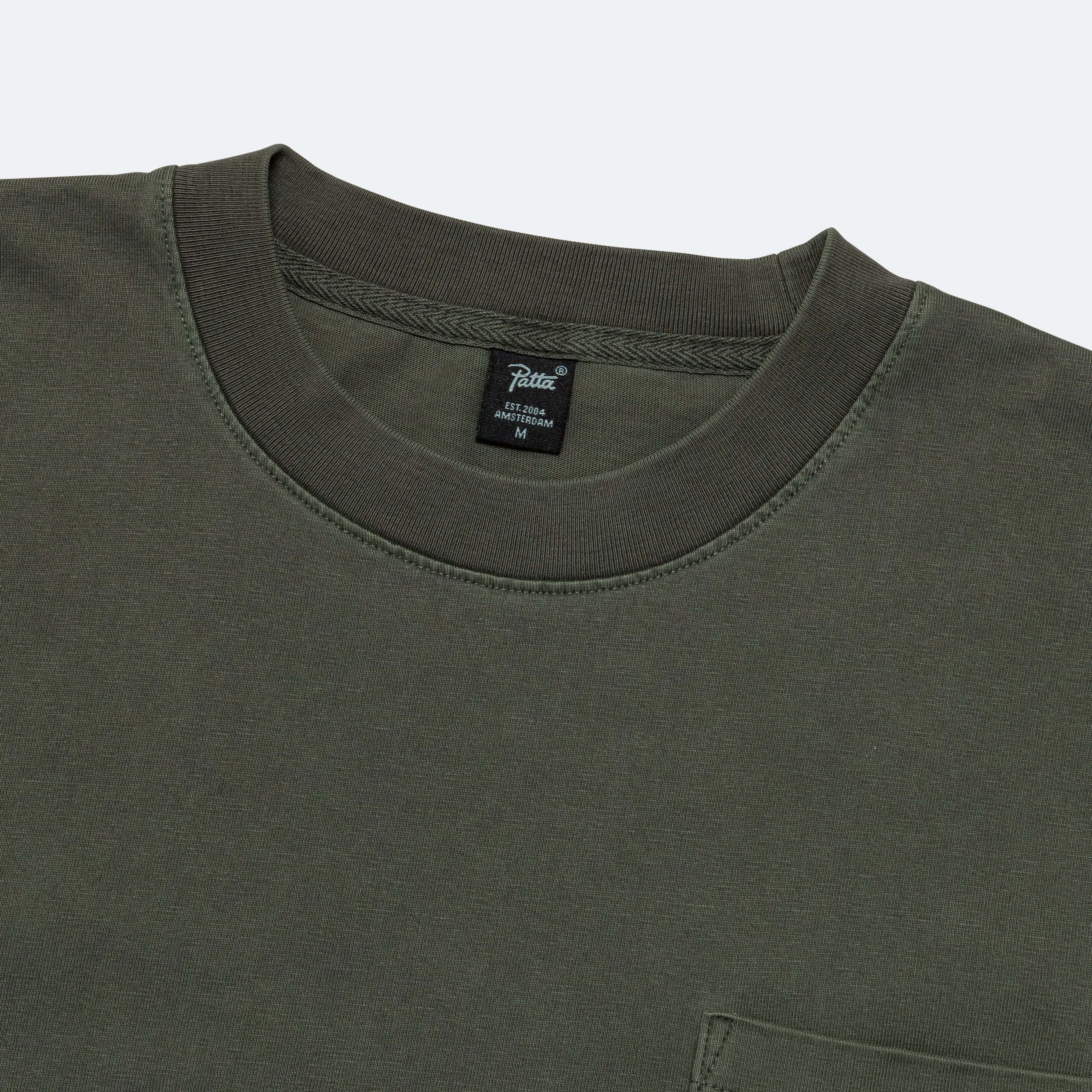 Basic Washed Pocket T-Shirt - Beetle