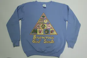 Brownie Girl Scouts Vintage 80's Made in USA Crewneck Sweatshirt