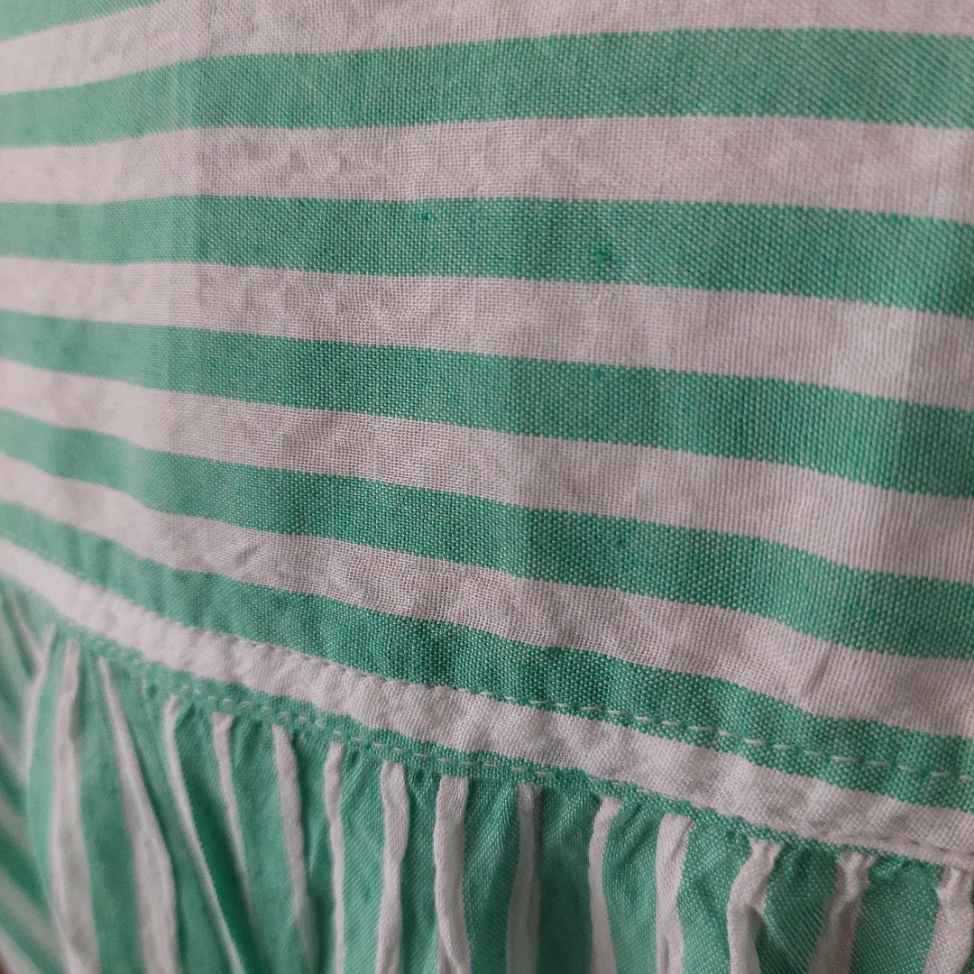 C&A Green & White Striped Flat Collar Shirt | Brand new |