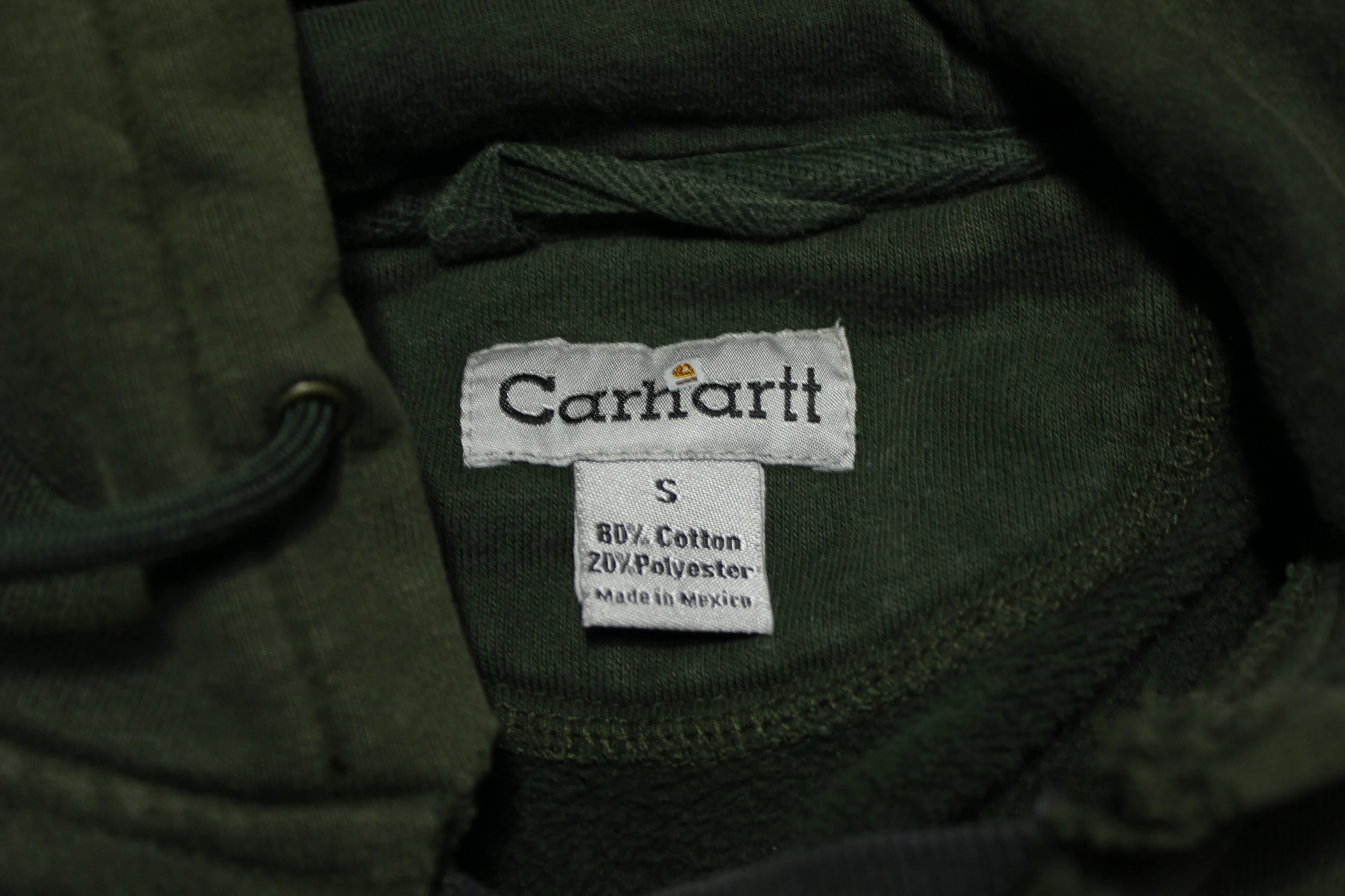 Carhartt K121 ARMY Green ARG Pullover Construction Hoodie Sweatshirt