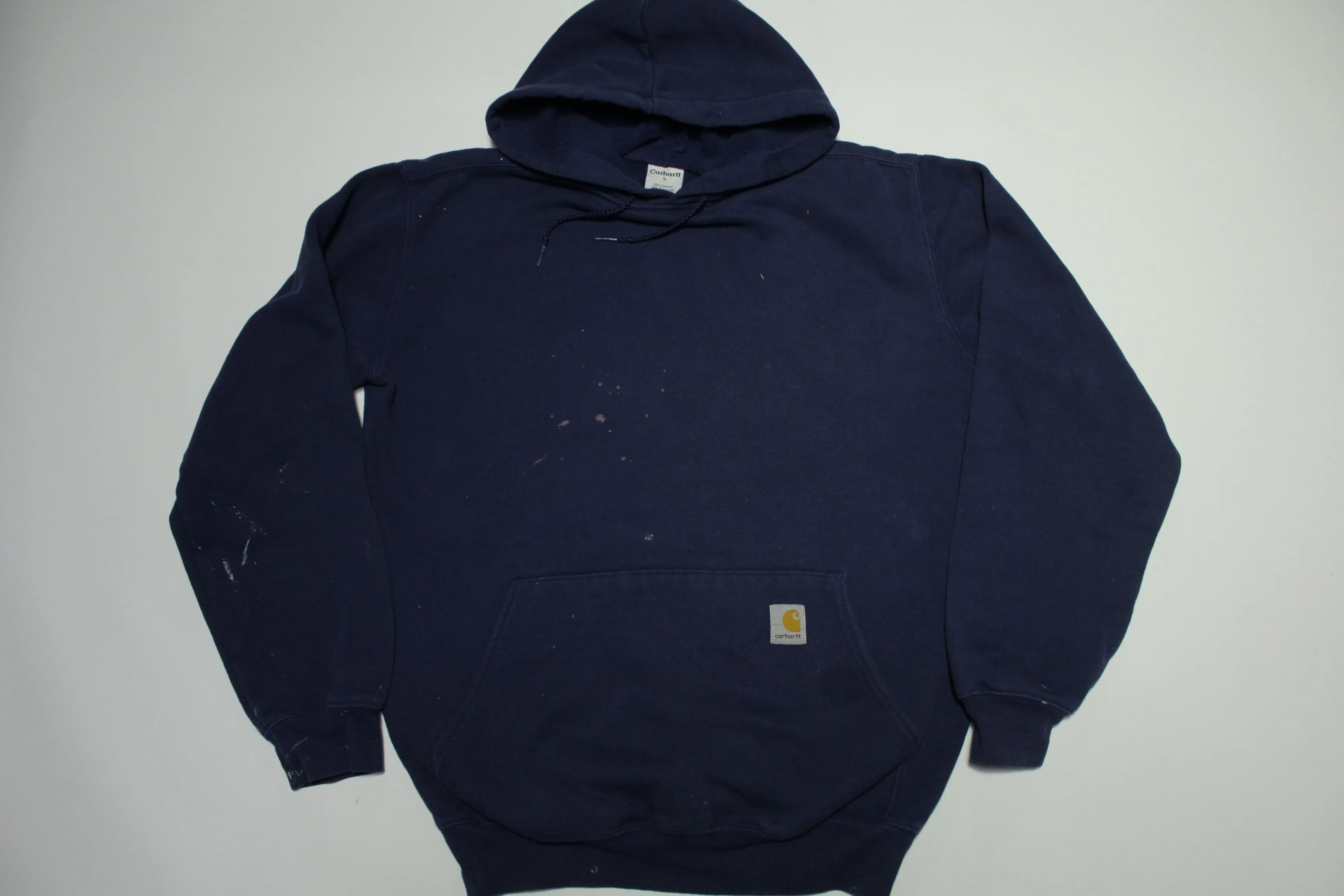 Carhartt K121 NVY Navy Blue Pullover Construction Hoodie Sweatshirt