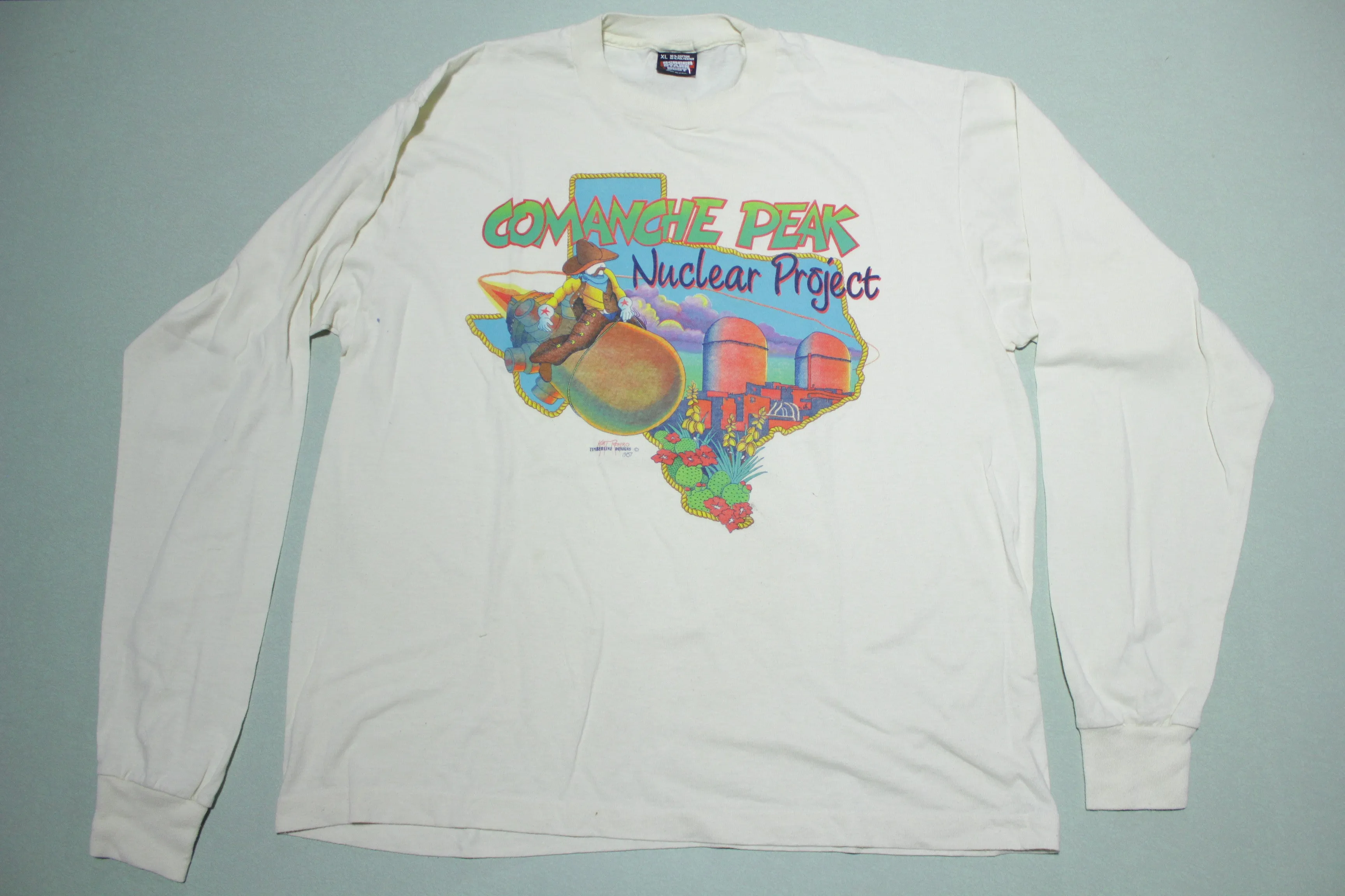 Comanche Peak Nuclear Project Texas Vintage 80s 1987 Kurt Renfro Designs T-Shirt