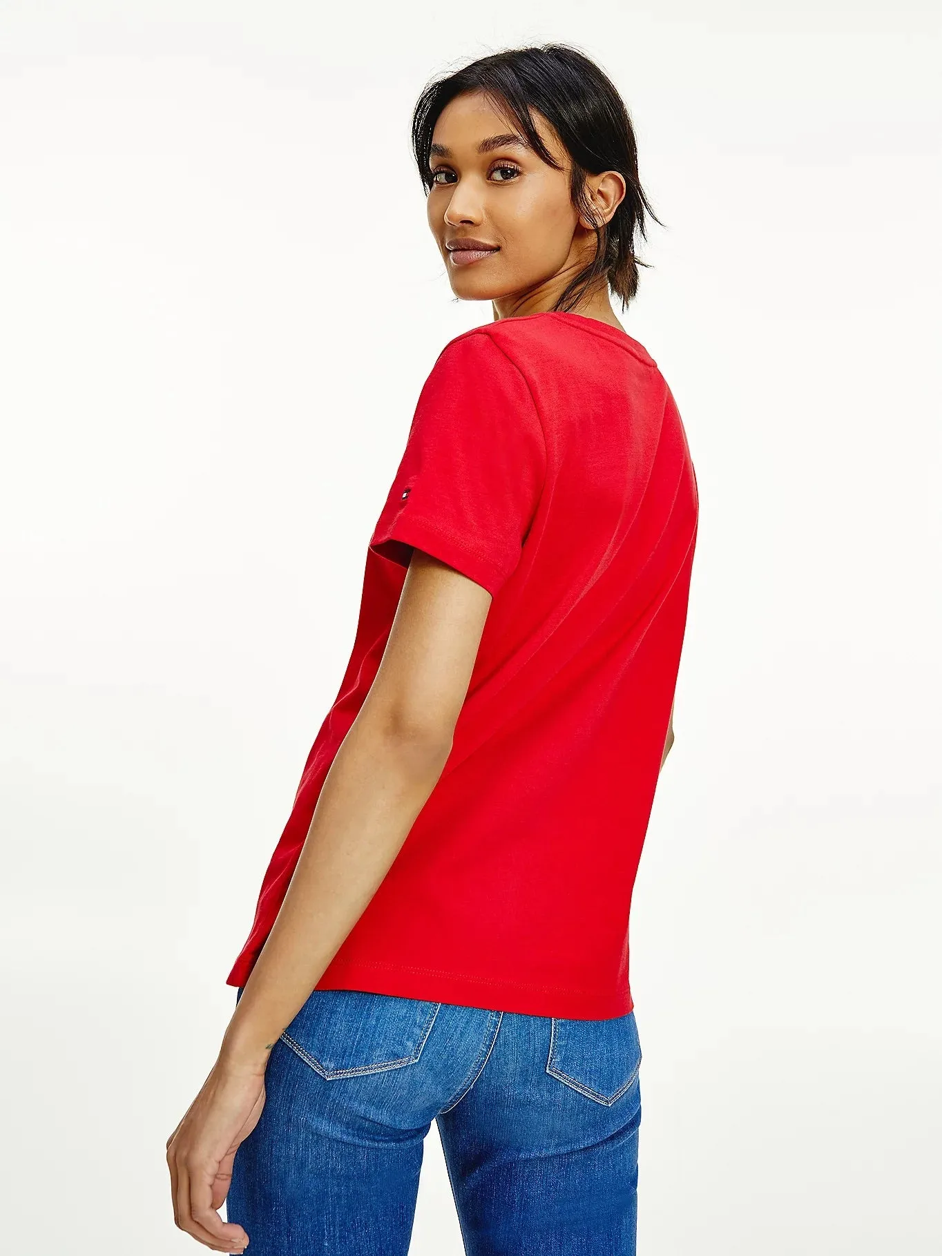 Essential Crew Neck Logo T-shirt- PRIMARY RED