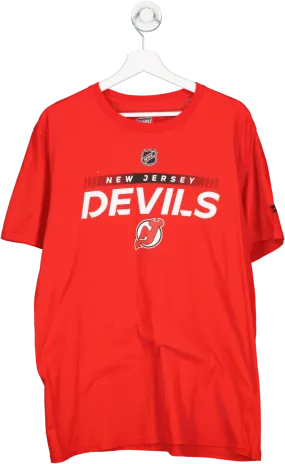 fanatics Red New Jersey Devils T Shirt UK L