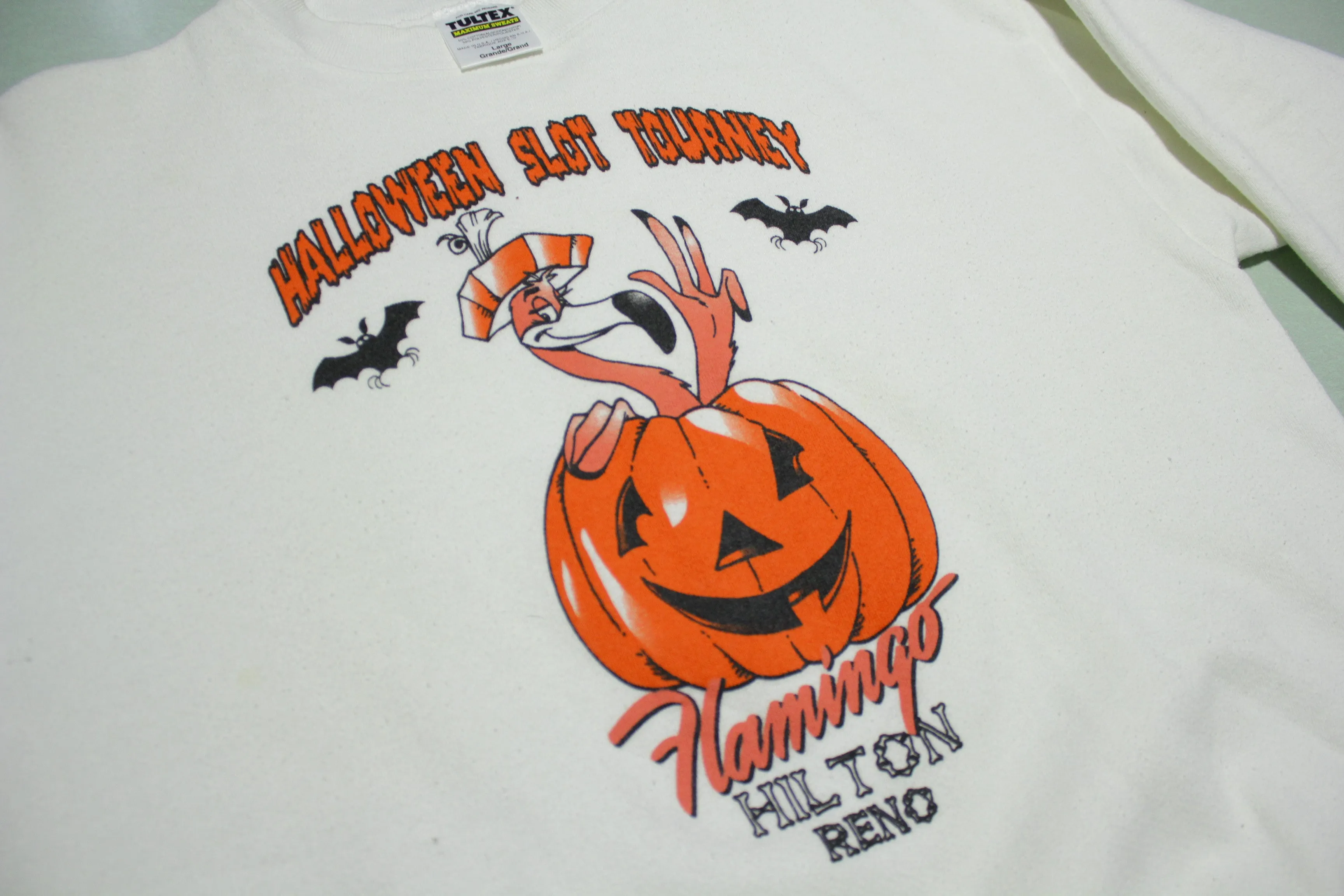 Flamingo Hilton Halloween Reno Slots Vintage 90's Crewneck Sweatshirt