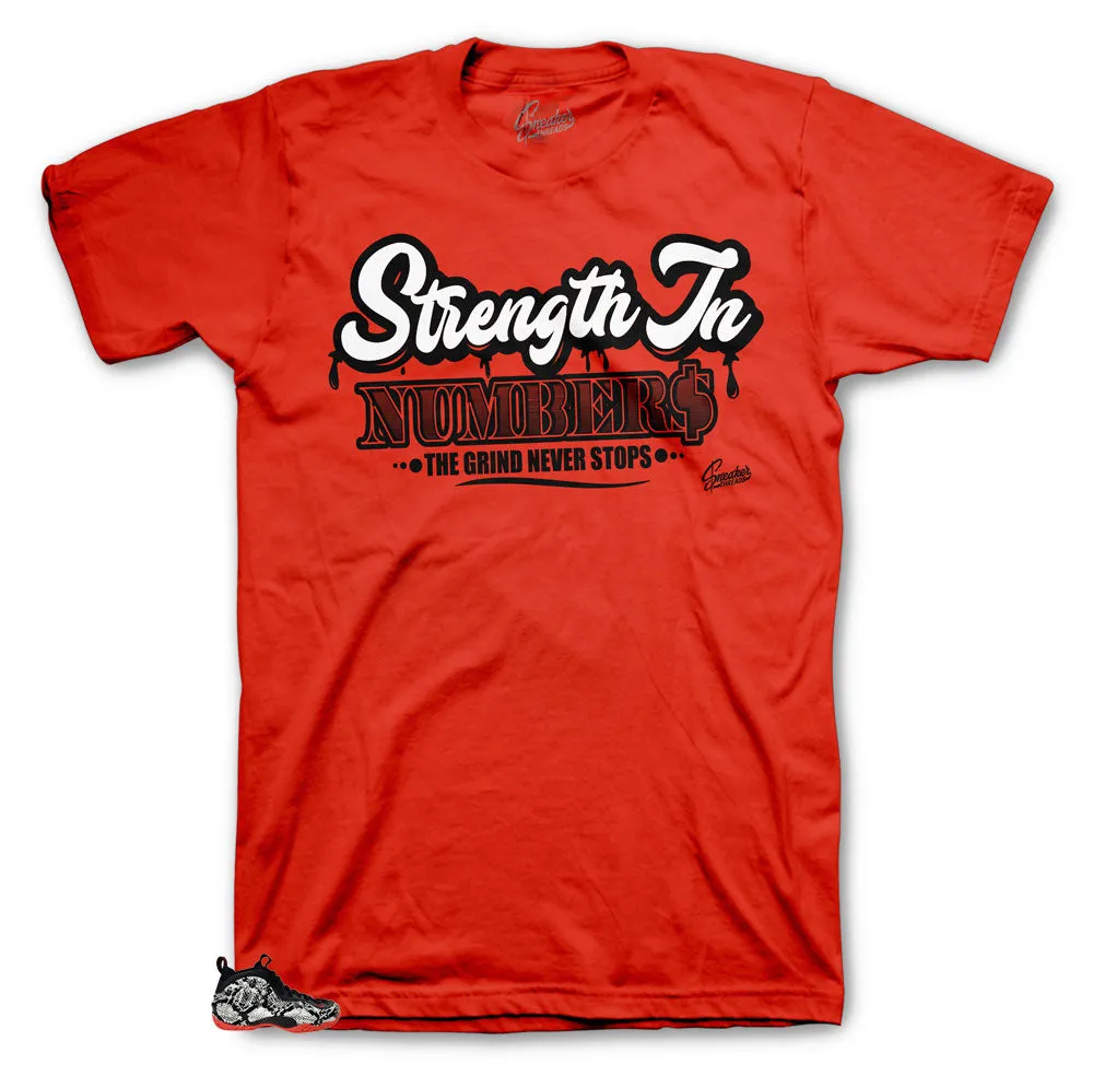 Foamposite Snakeskin Shirt - Strength In Numbers - Red