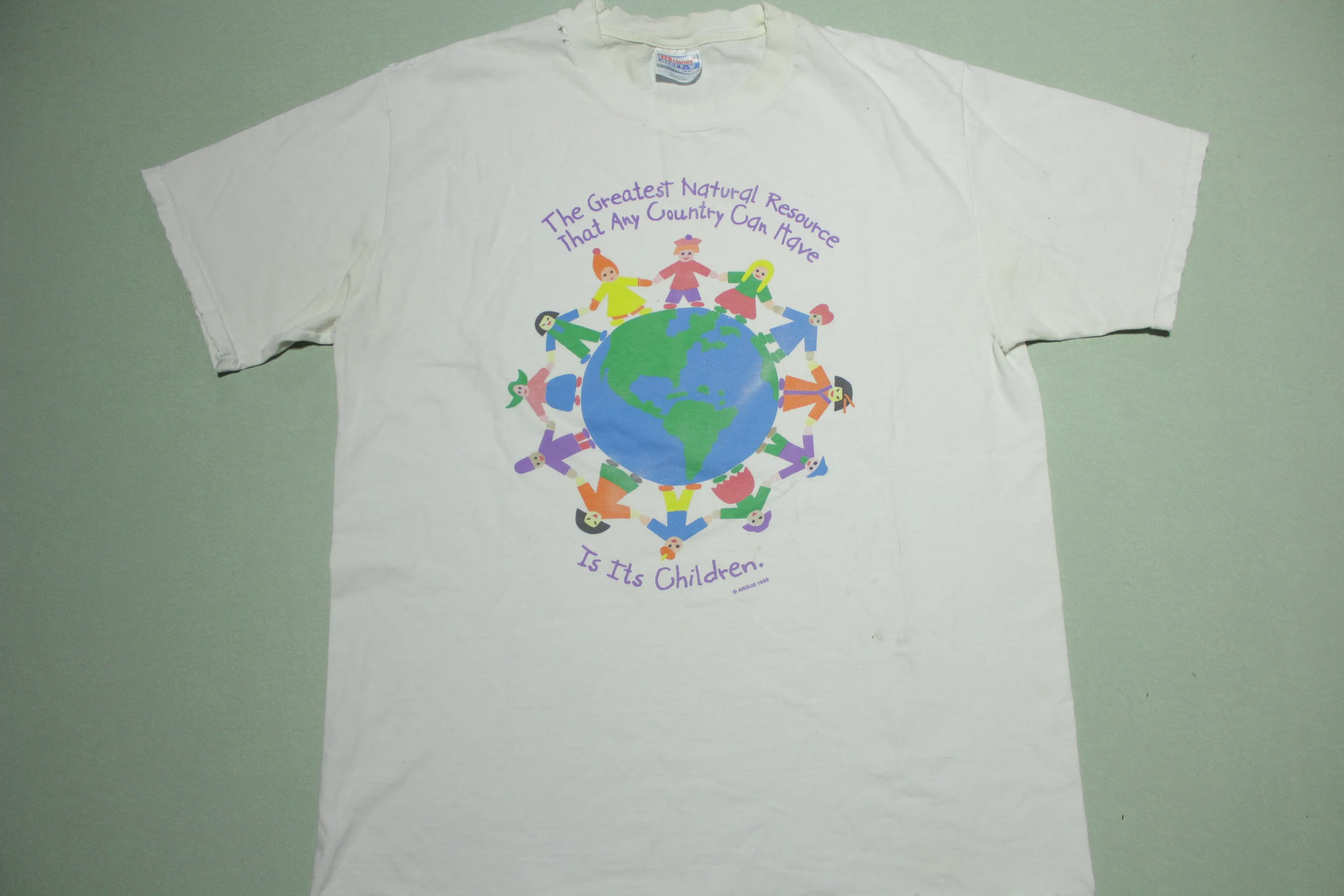 Greatest Natural Resource Any Country Can Have Is Children Vintage Argus 1995 T-Shirt