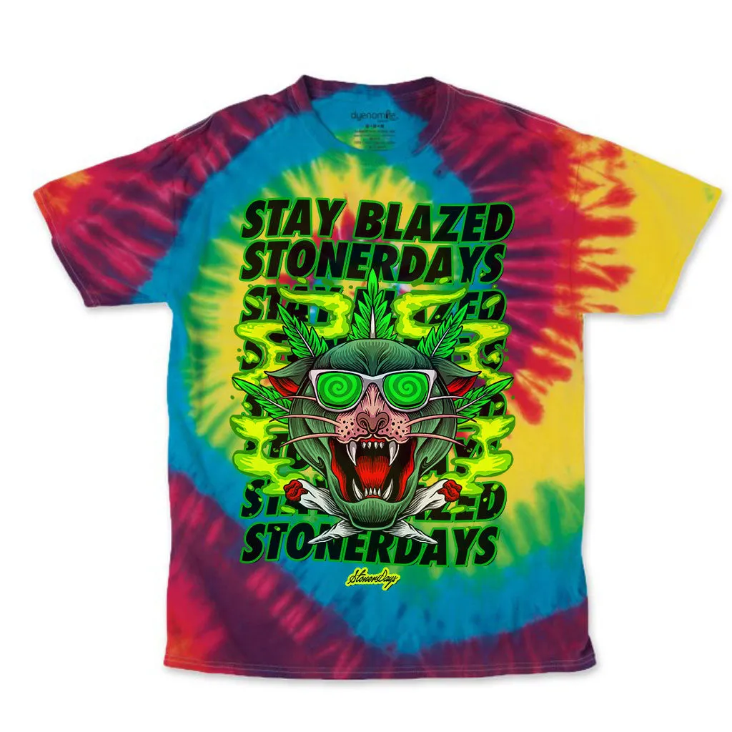 Greens Panther Rainbow Tie dye