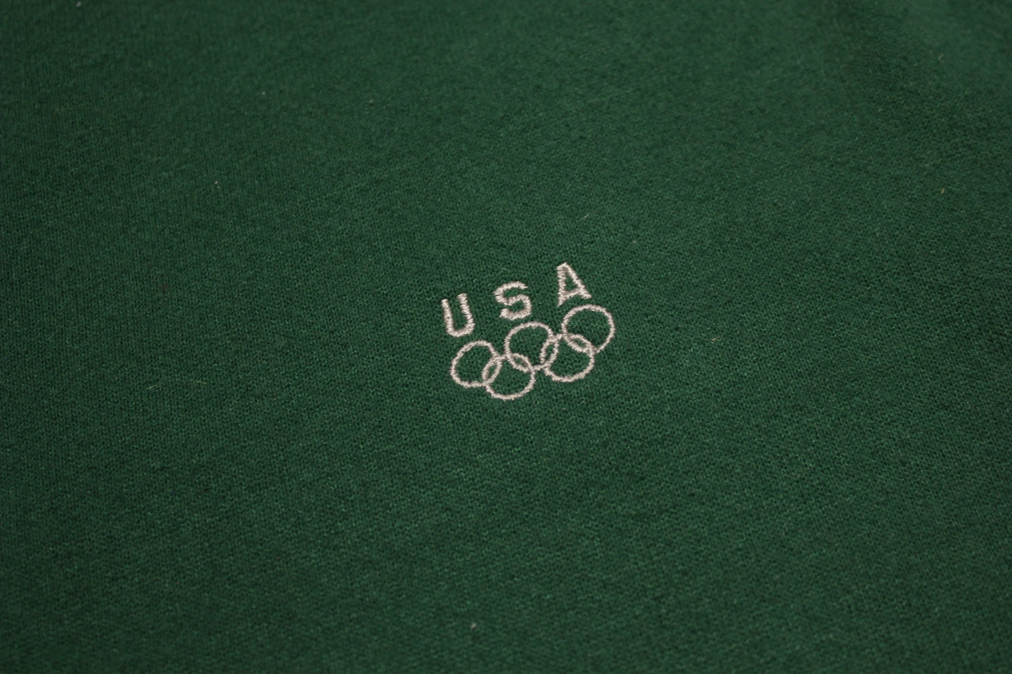 JC Penneys Vintage Olympics USA Logo Blank 90's Green Crewneck Sweatshirt