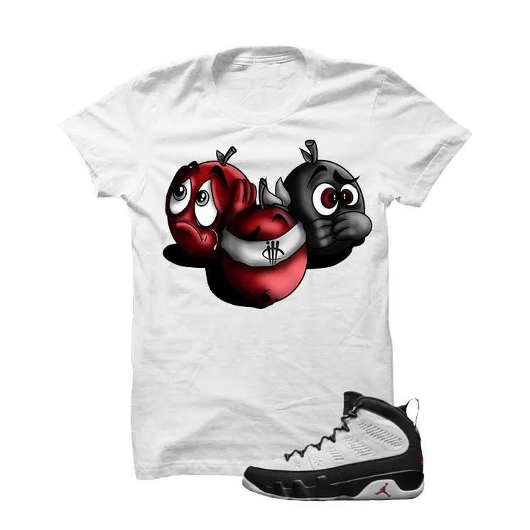 Jordan 9 Og True Red White T Shirt (See No Evil)