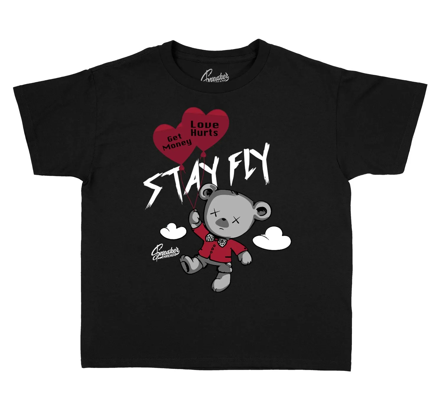 Kids - Red Flint 13 Shirt - Money Over Love - Black