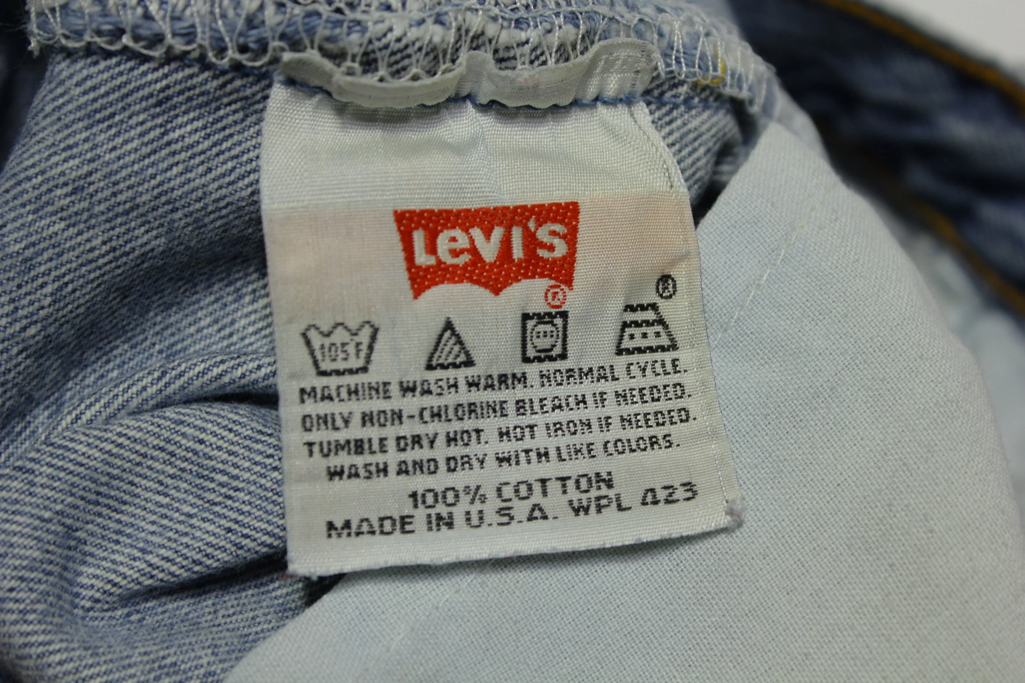 Levis 501 Button Fly Vintage 90's Denim Grunge Punk Blue Jeans