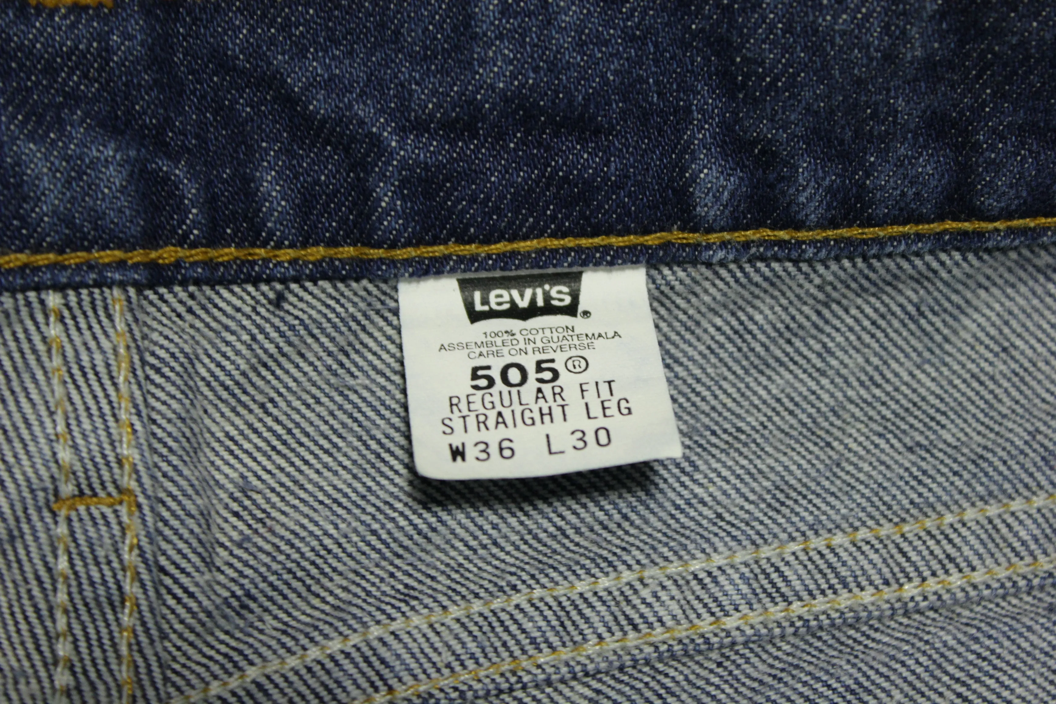 Levis 550 505 Vintage 90's Denim Grunge Punk Jeans Dark Wash NWOT (MISPRINT)