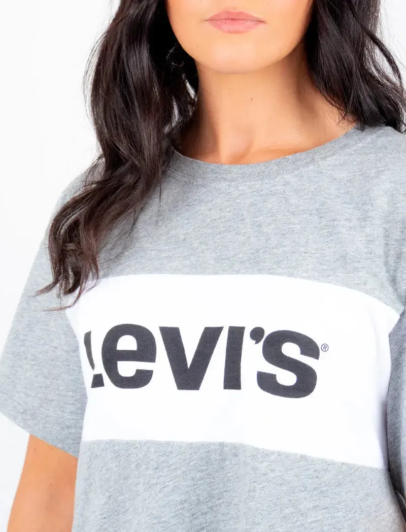 Levis Printed S/S T Shirt Grey / White