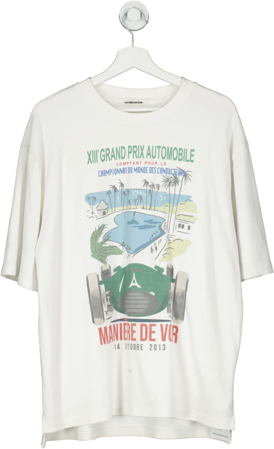 maniere de voir White Grand Prix T Shirt UK M