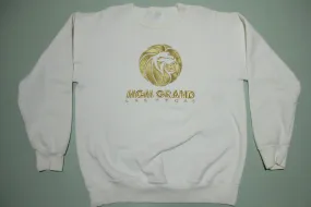 MGM Grand Las Vegas Vintage 1993 90's Gold Embroidered Cocaine White Sweatshirt