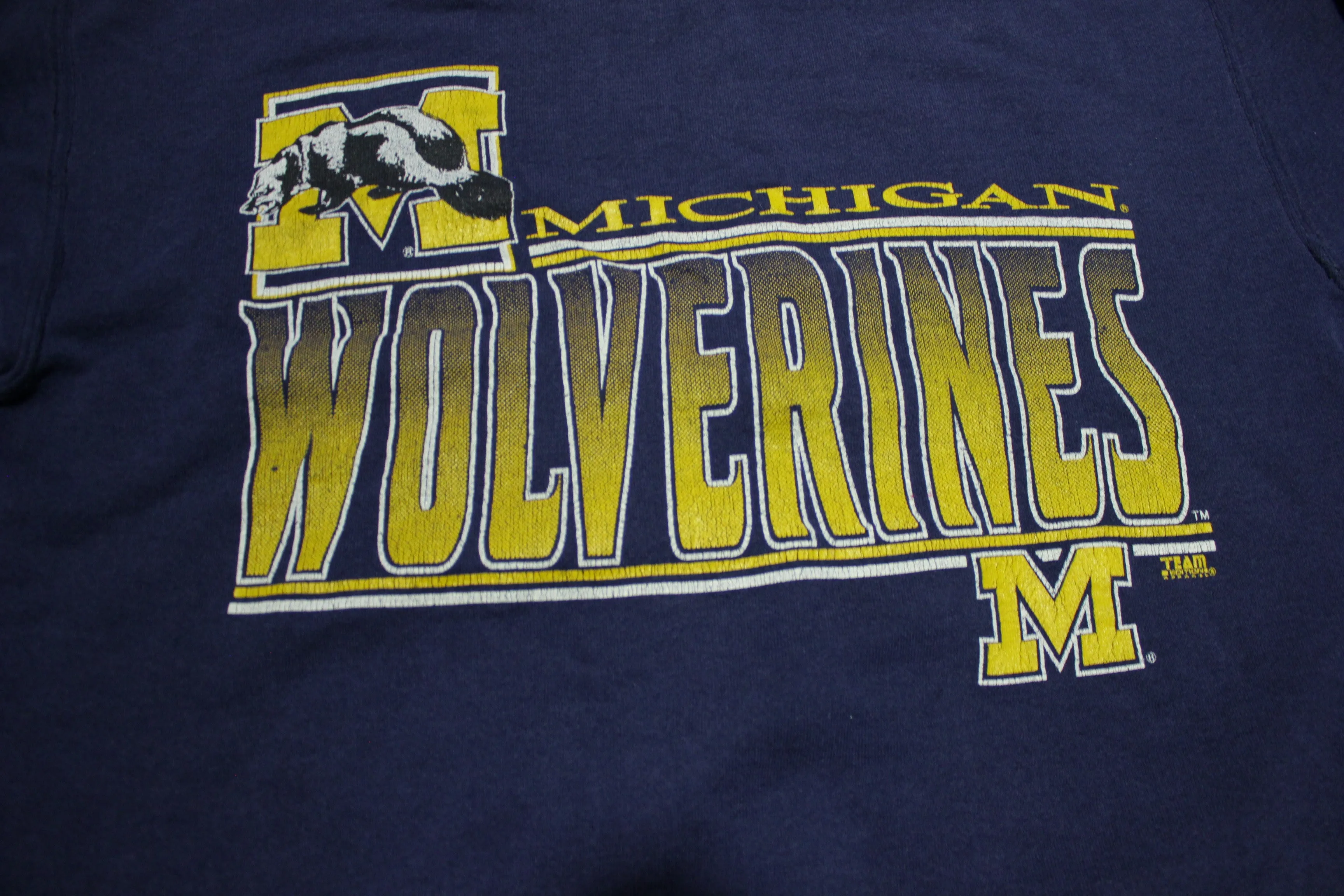 Michigan Wolverines Vintage 90's Team Edition Crewneck College Sweatshirt