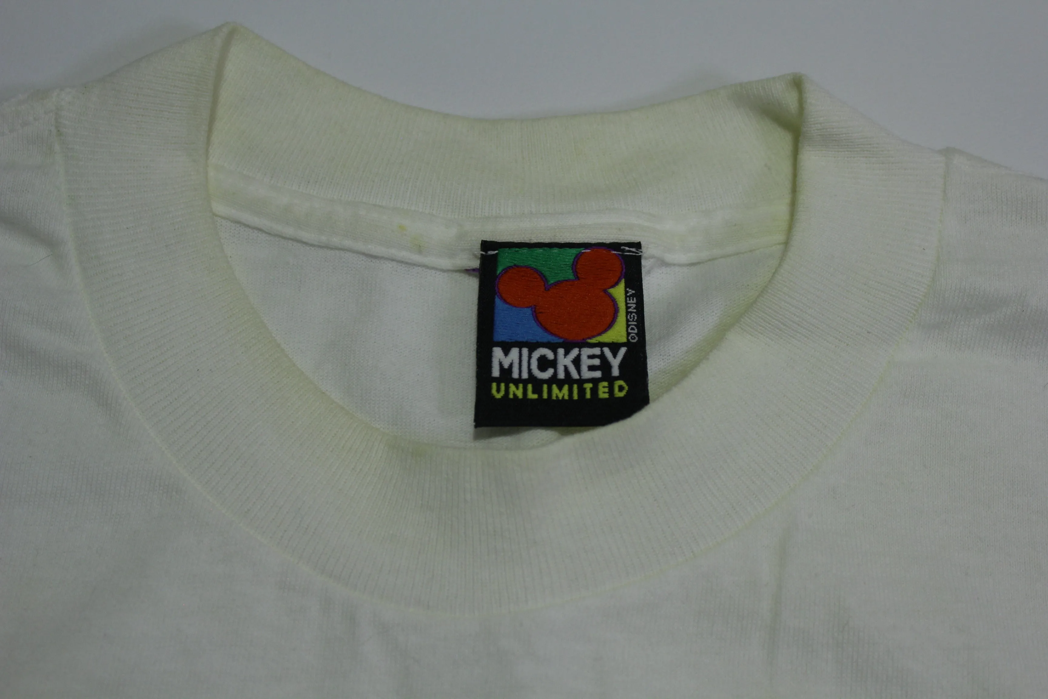 Mickey Mouse Unlimited and Pluto Vintage 90's Jerry Leigh Disney Crop T-Shirt