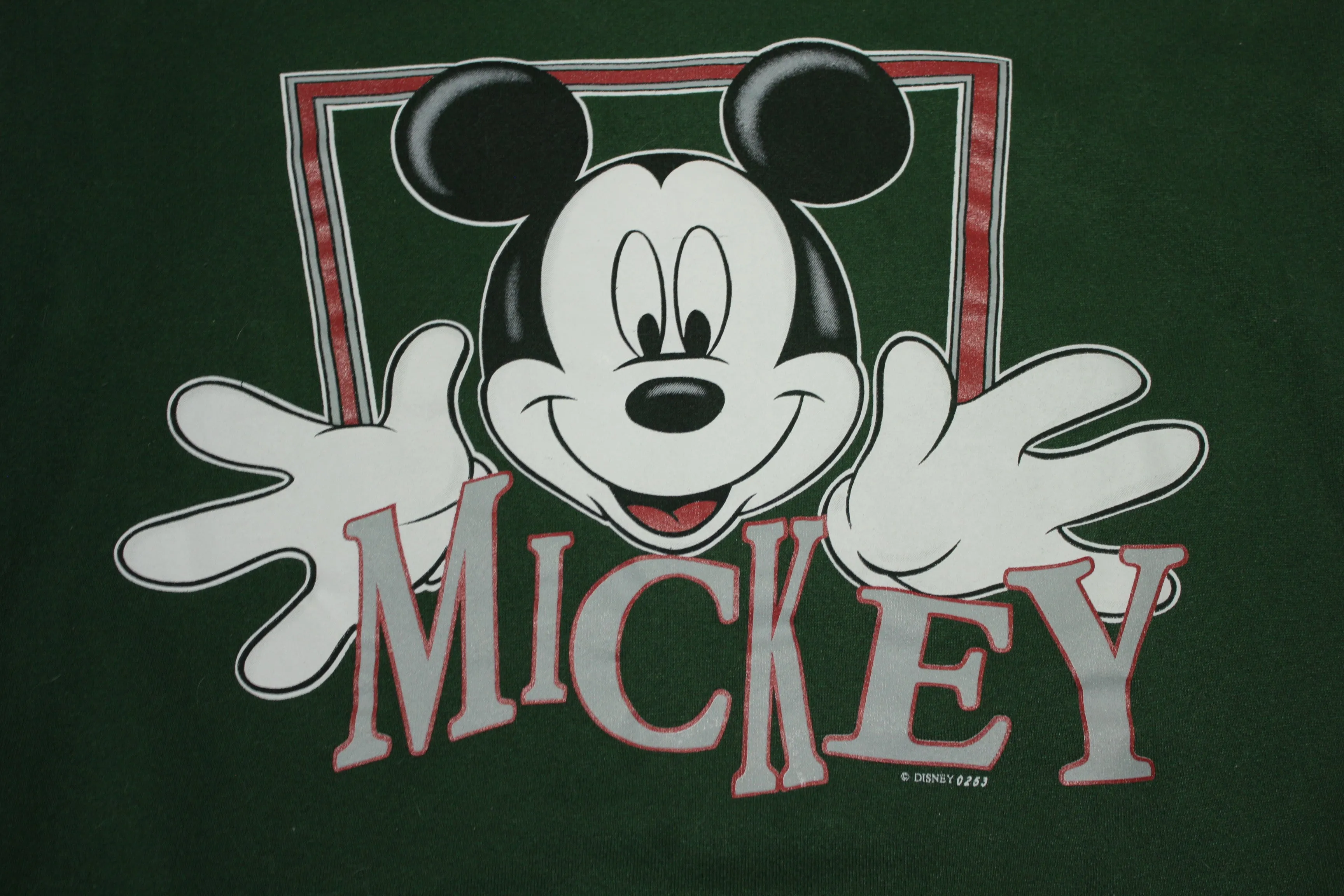 Mickey Unlimited Jerry Leigh Vintage 90's Big Face Crewneck Disney Sweatshirt Made in USA