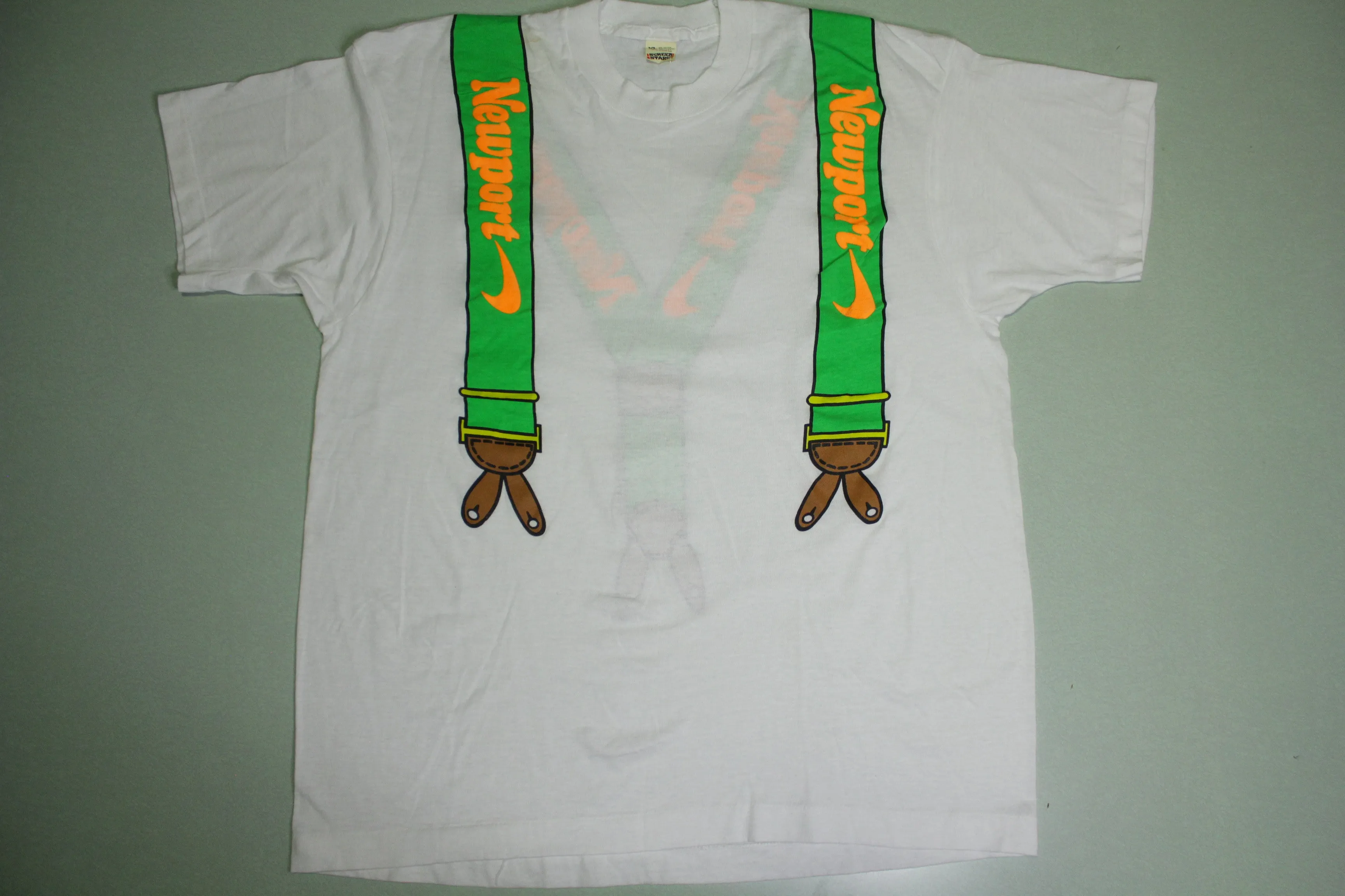 Newport Cigarettes Vintage 80's Suspenders Screen Stars Single Stitch Deadstock T-Shirt