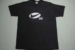 Nike Leather Swoosh Patch Vintage 90's Embroidered Made in USA Single Stitch T-Shirt