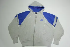 Nike Vintage 80's Blue Tag Striped Track Hoodie Sweatshirt