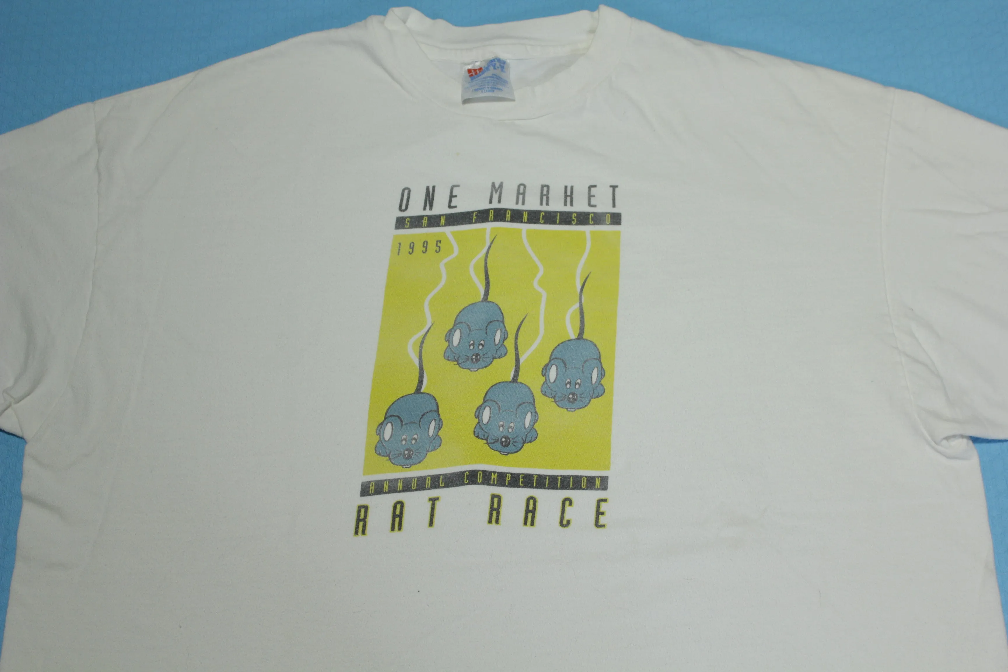 One Market Rat Race Vintage 90's San Francisco 1995 Annual Competition T-Shirt