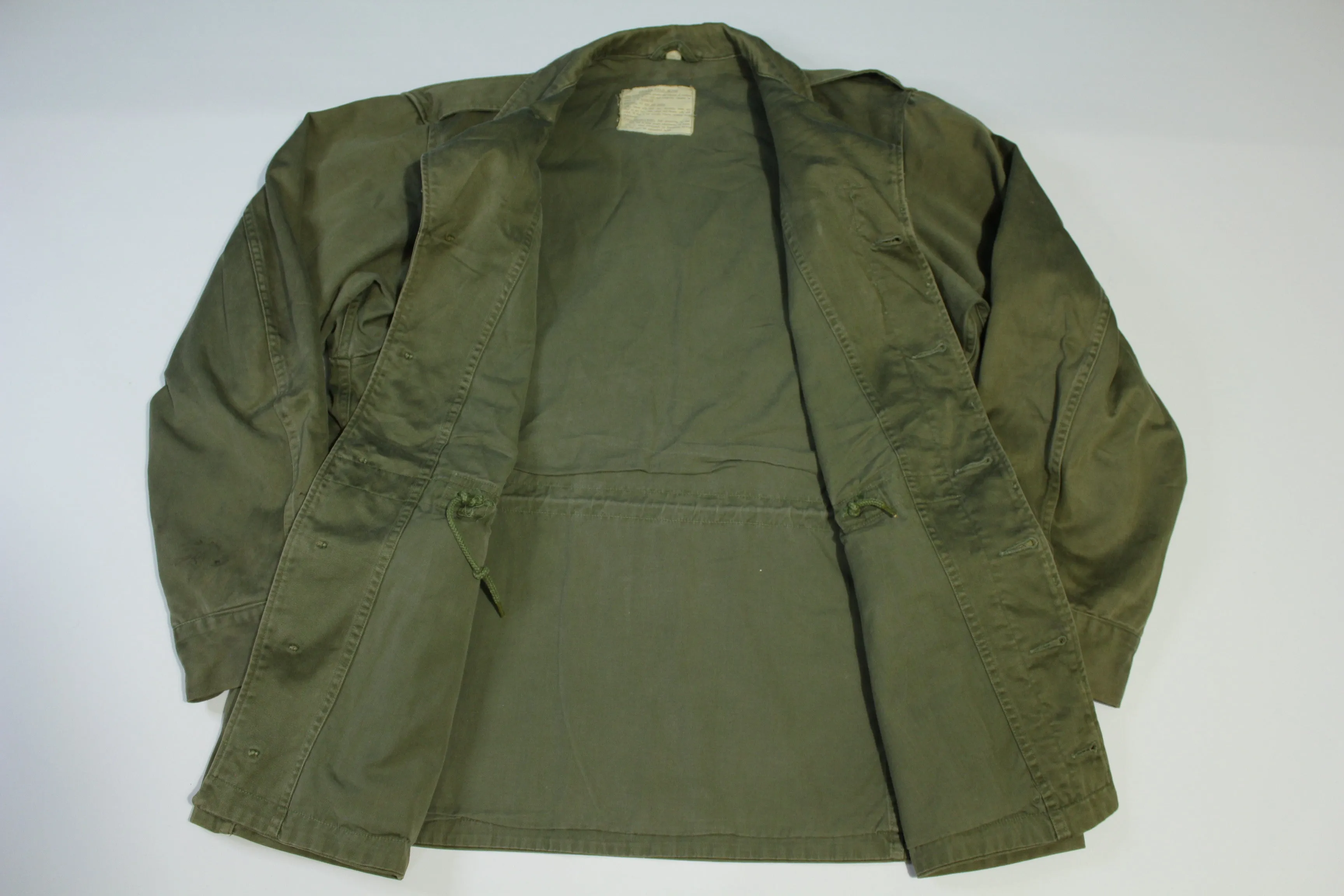 Original WWII US ARMY M-1943 M43 Combat Big Pocket Field Jacket 38R