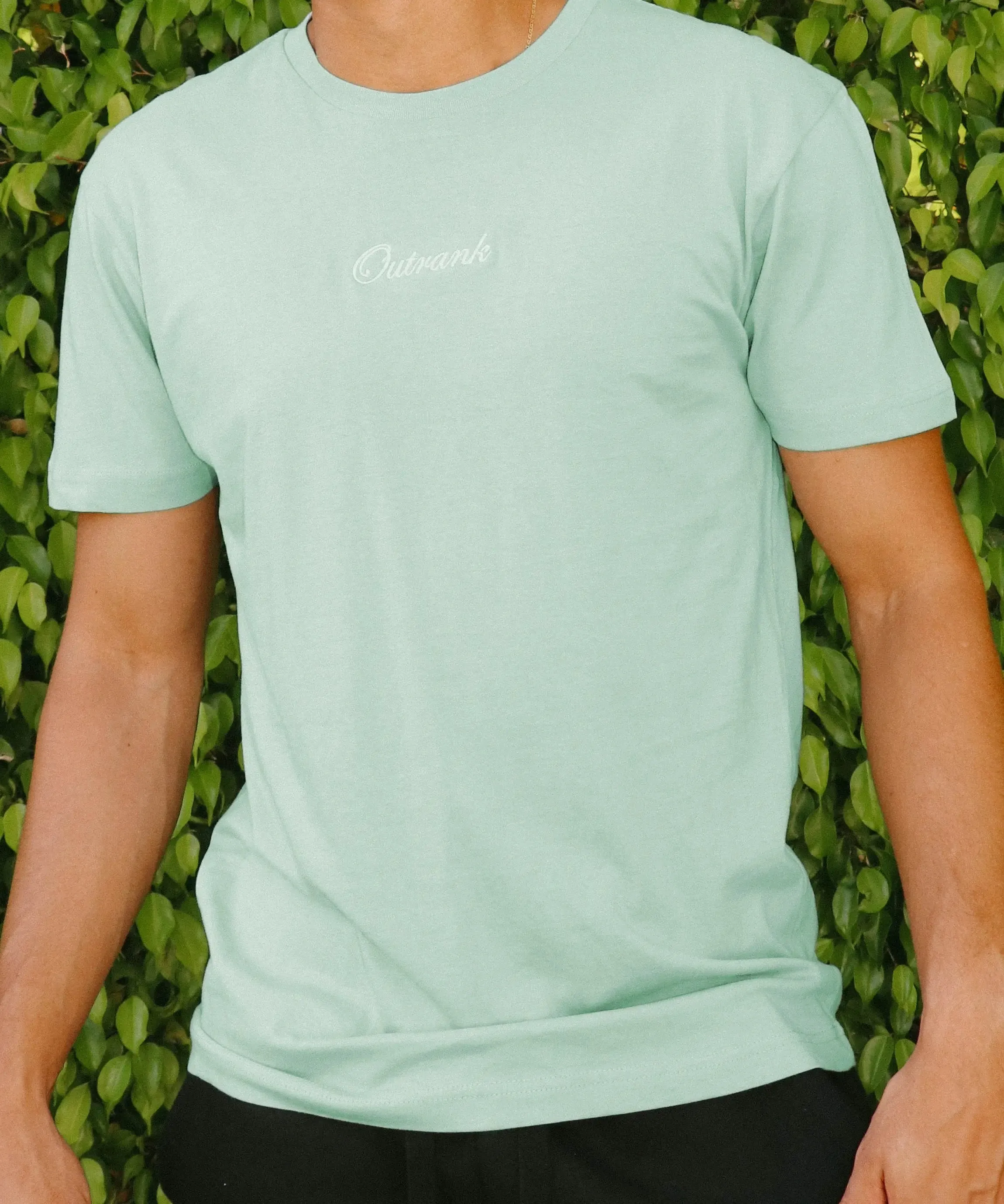 Outrank Everyday Embroidered  Light Blue T-Shirt