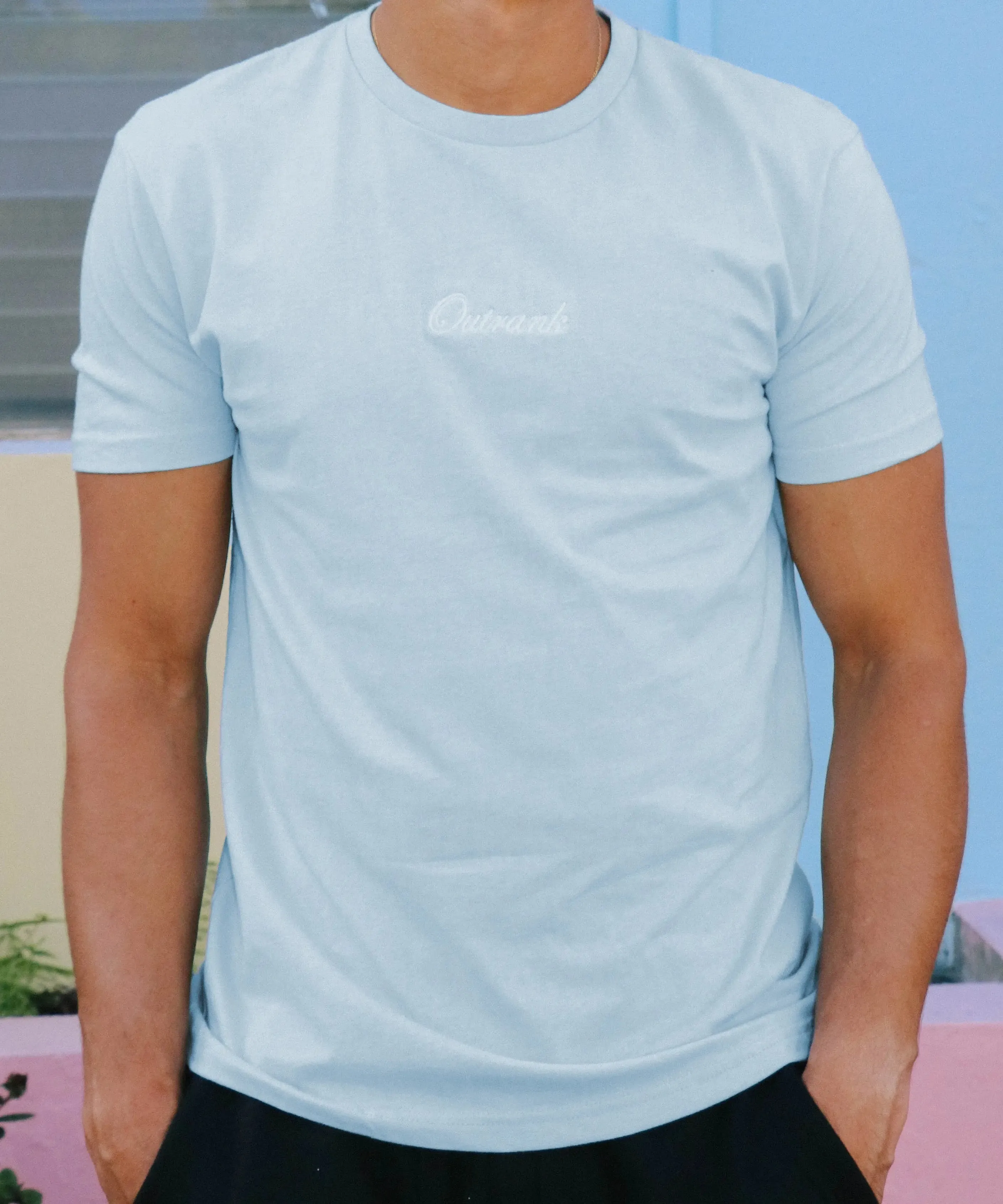 Outrank Everyday Embroidered Seafoam T-Shirt