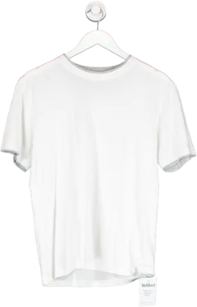 REISS White Double Layer Look Crew Neck T Shirt UK L