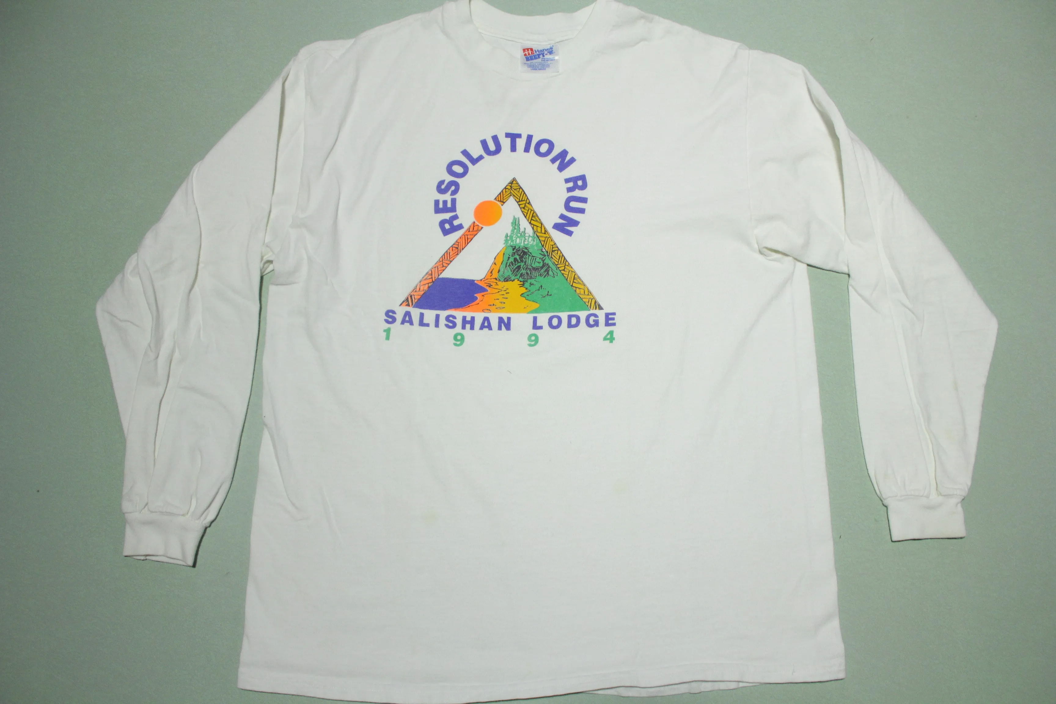 Resolution Run Vintage 90's Salishan Lodge 1994  Single Stitch T-Shirt