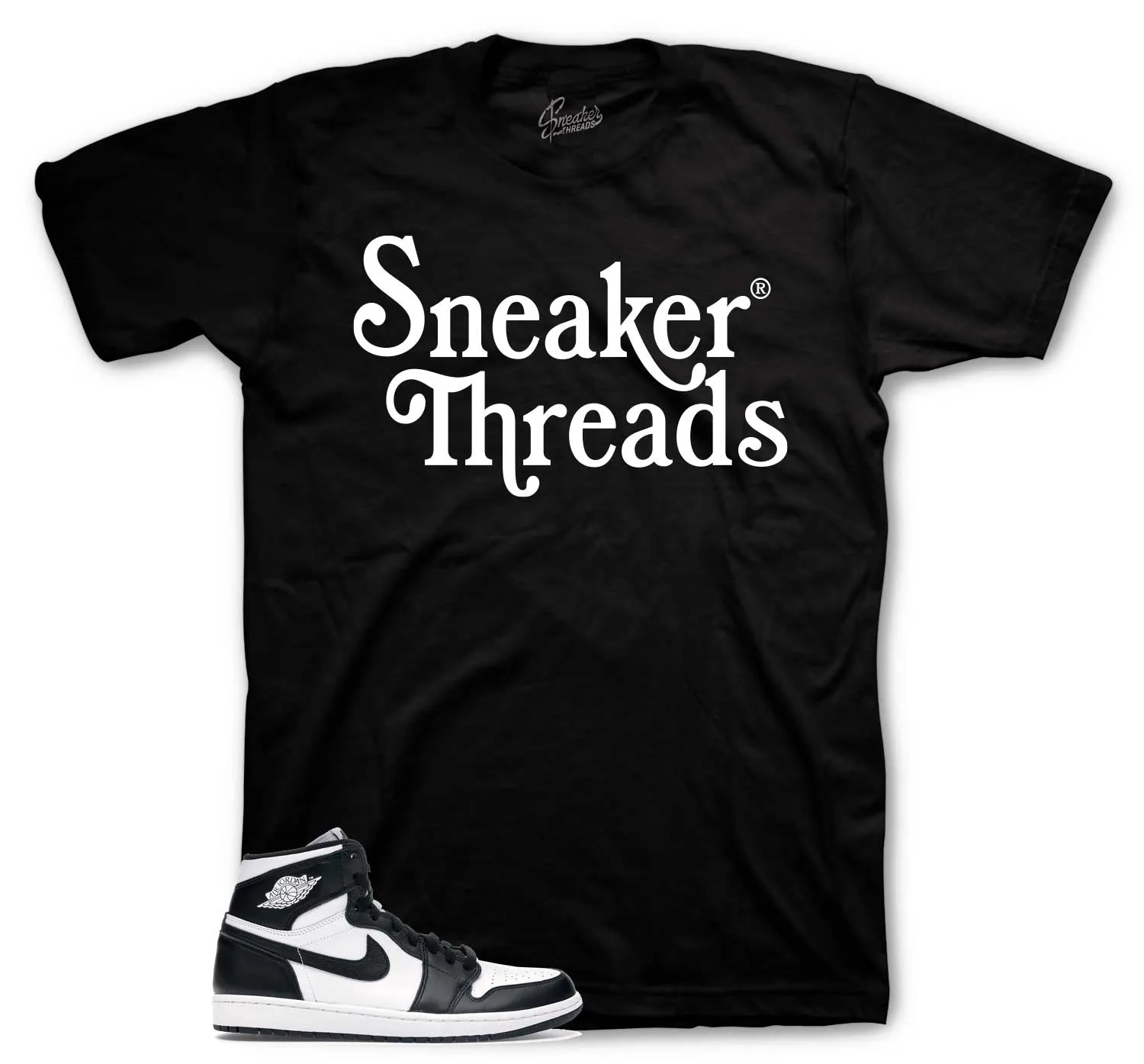 Retro 1 Black And White Shirt - ST made - Black