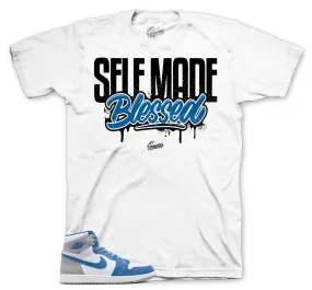 Retro 1 True Blue Shirt - Self Made - White