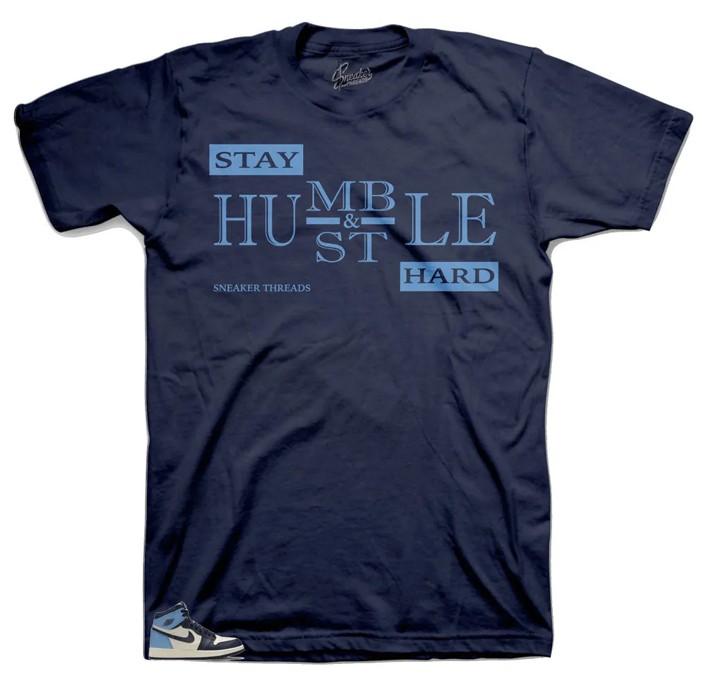 Retro 1 Uni Blue Obsidian Stay Humble  Shirt