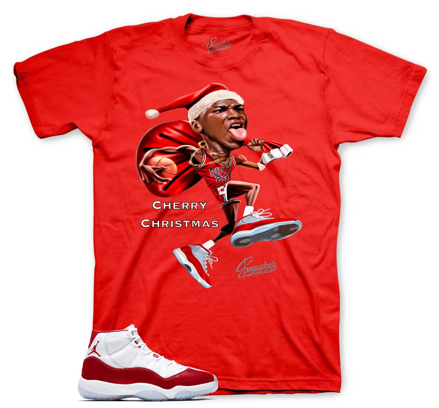 Retro 11 Varsity Red Shirt -  Cherry Christmas