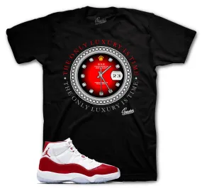 Retro 11 Varsity Red Shirt - Rolie Time - Black