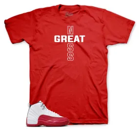 Retro 12 Cherry Shirt - Greatness Cross - Red