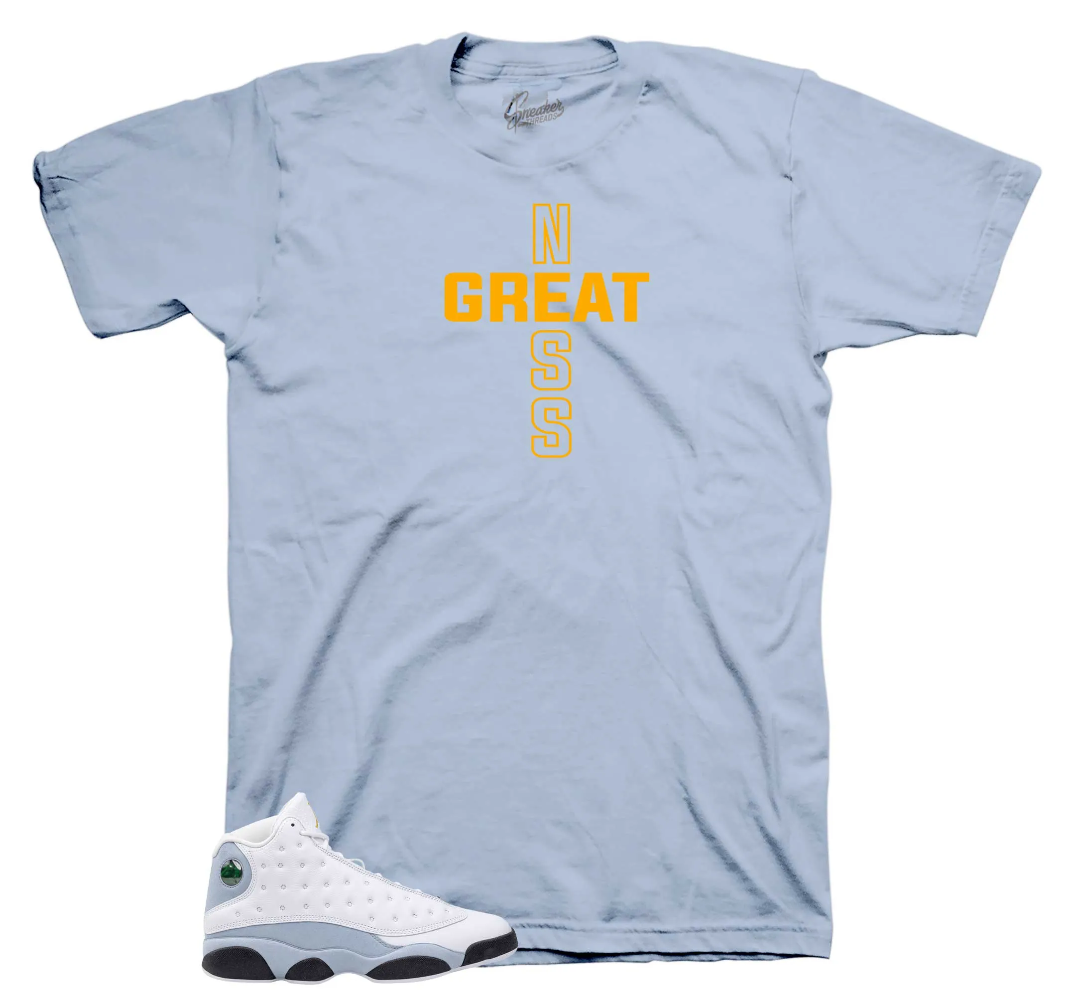 Retro 13 Blue Grey Greatness Cross Shirt