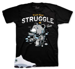 Retro 13 Blue Grey Shirt - Trust Your Struggle - Black