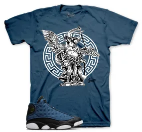 Retro 13 Brave Blue Shirt - St. Michael - Navy